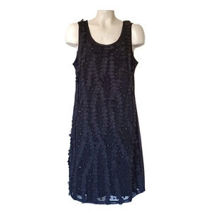 Frank Lyman Beaded Sleeveless Cocktail Dress Flapper Occasion Evening Art Deco